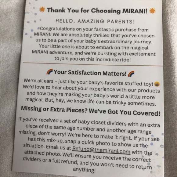 NEW Wooden Nursery Baby Closet Dividers Organizer Set of 7 NB-24 Months - Picture 6 of 9